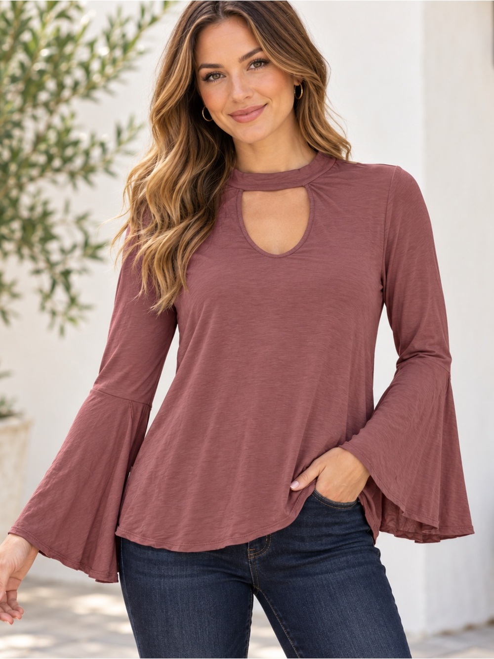 Chance or Fate NWT Long sleeve Flowy Bell flare sleeves women’s large